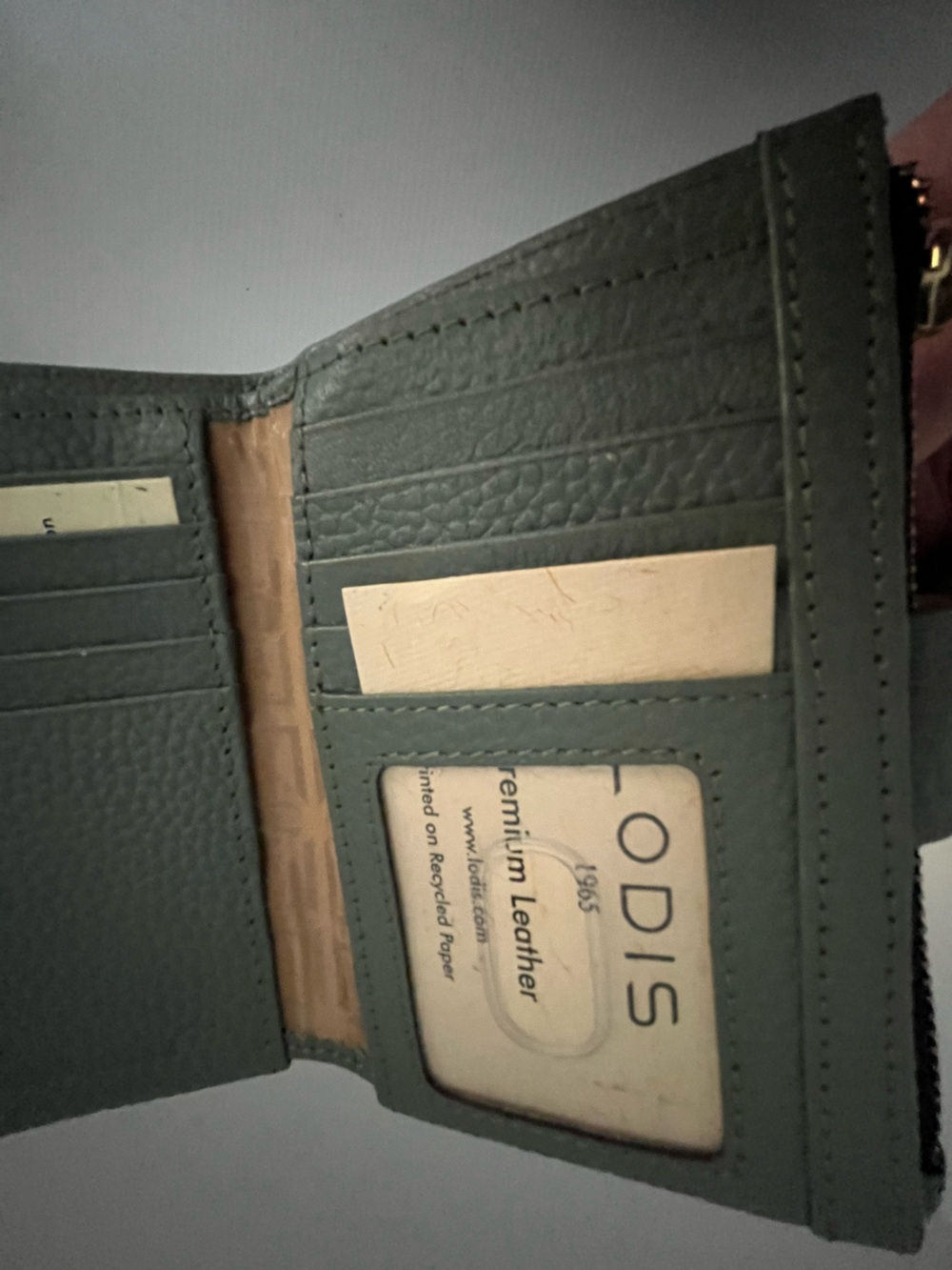 Lodis 1965 Genuine Pebbled Leather Rachel Bifold Wallet w/RFID Protection - Picture 8 of 11